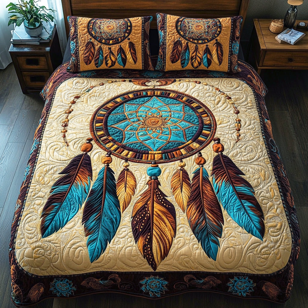 Mystic Dreamcatcher 3-Piece Quilted Bedding Set