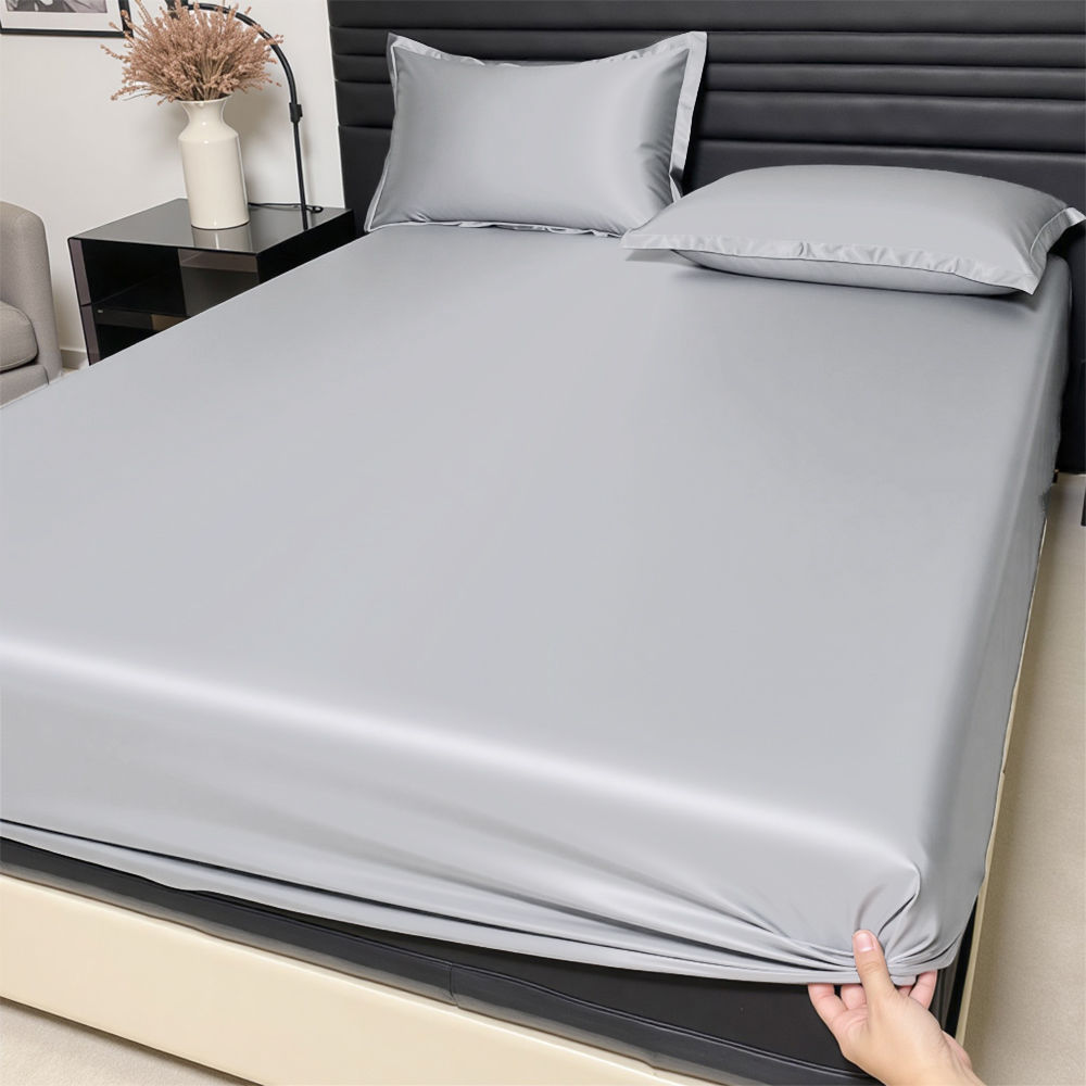 Solid Satin Brushed Microfiber Fitted Sheet