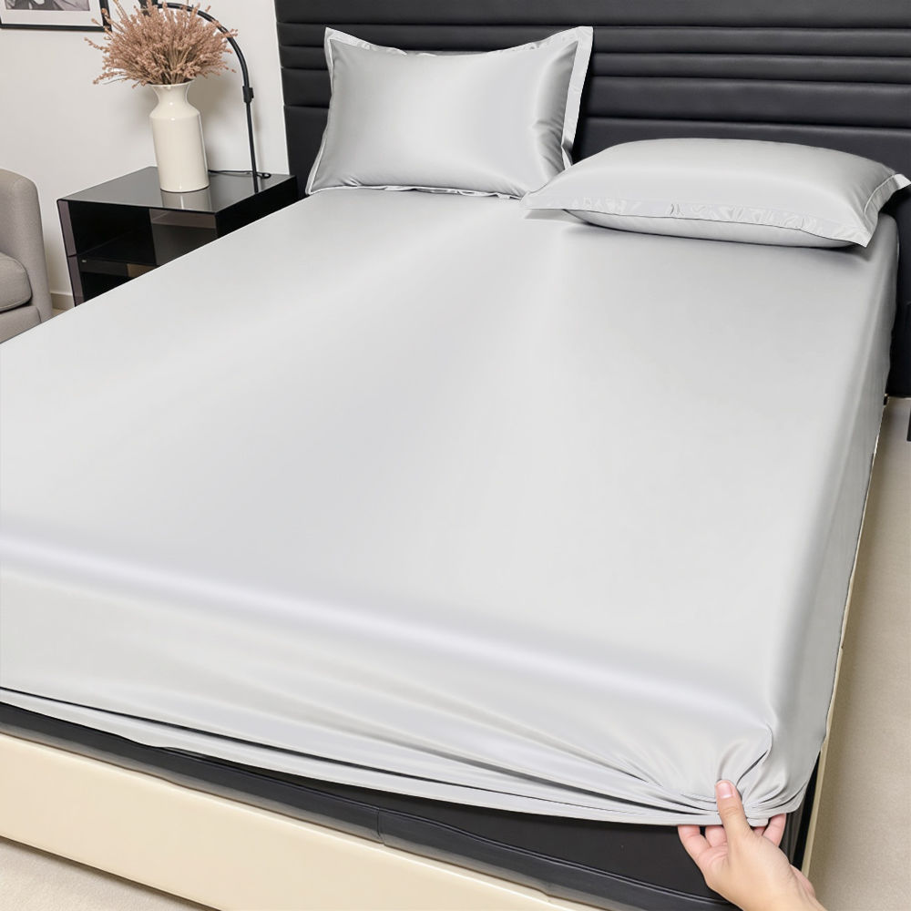 Solid Satin Brushed Microfiber Fitted Sheet