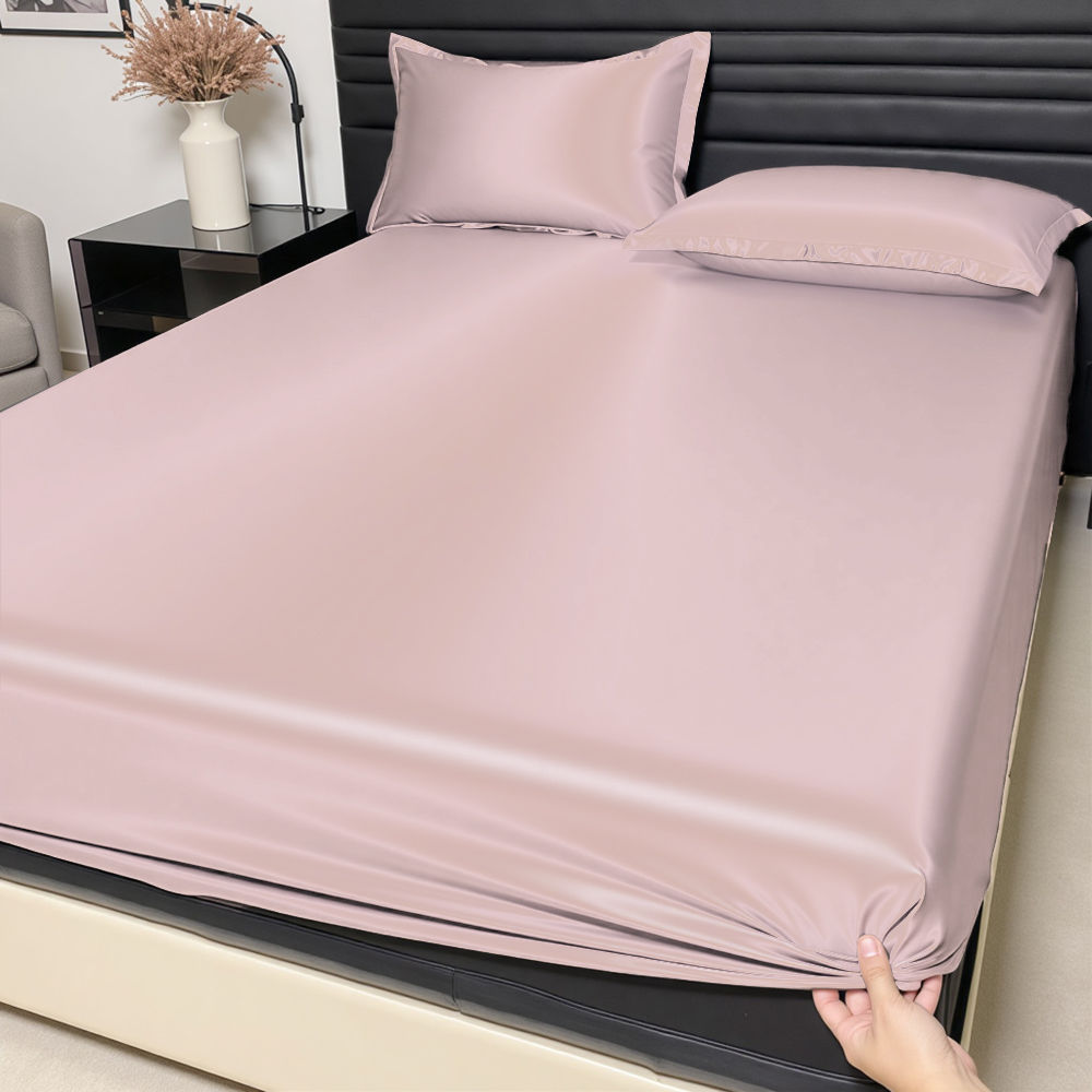 Solid Satin Brushed Microfiber Fitted Sheet