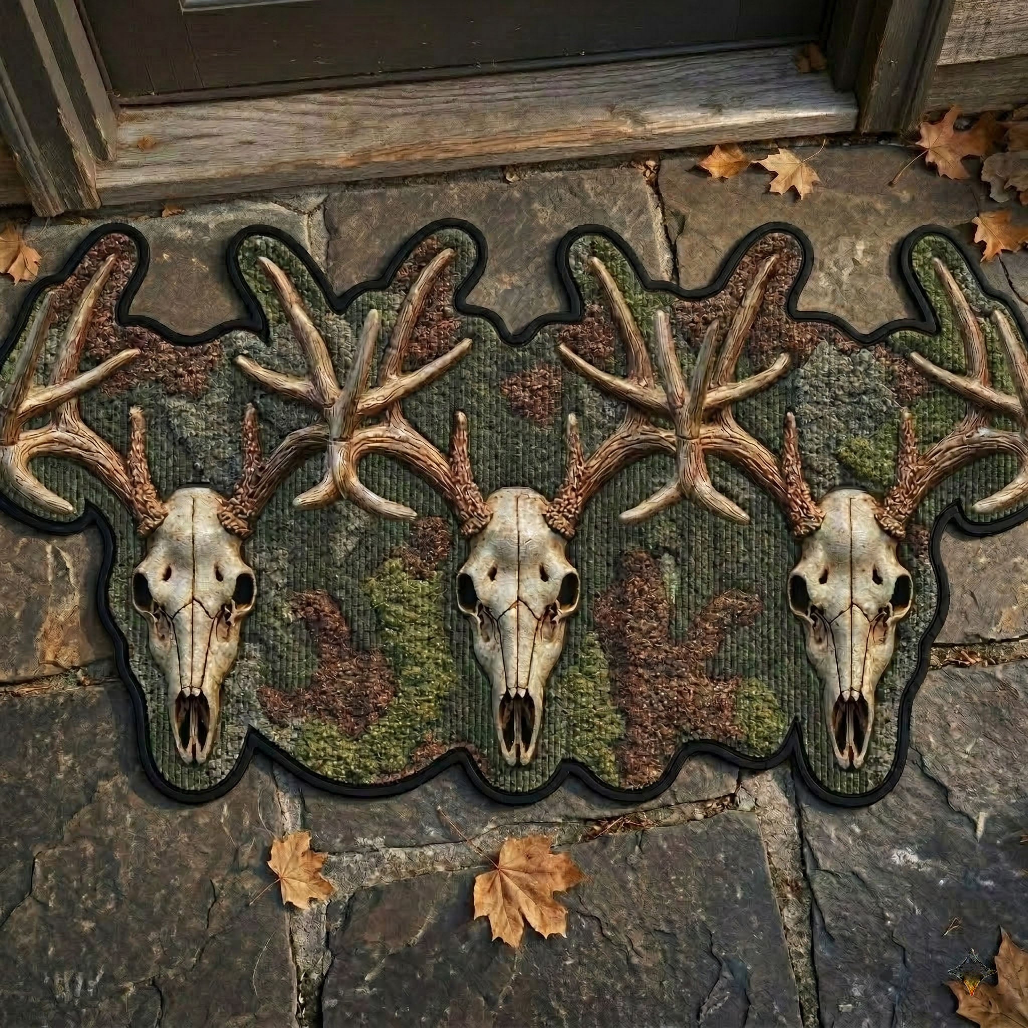 Rustic Antler Custom Shape Doormat