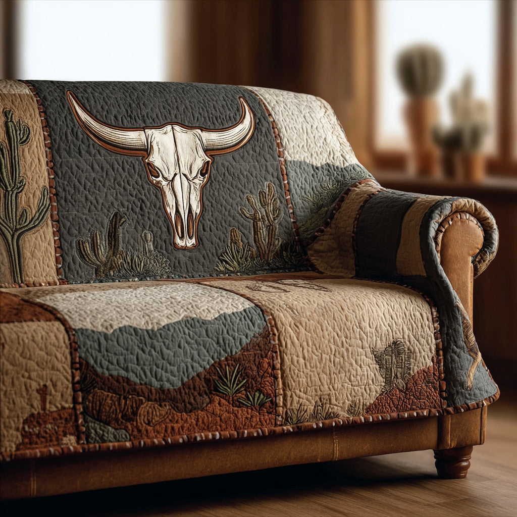 Longhorn Quilted Sofa Cover NCU0QN073