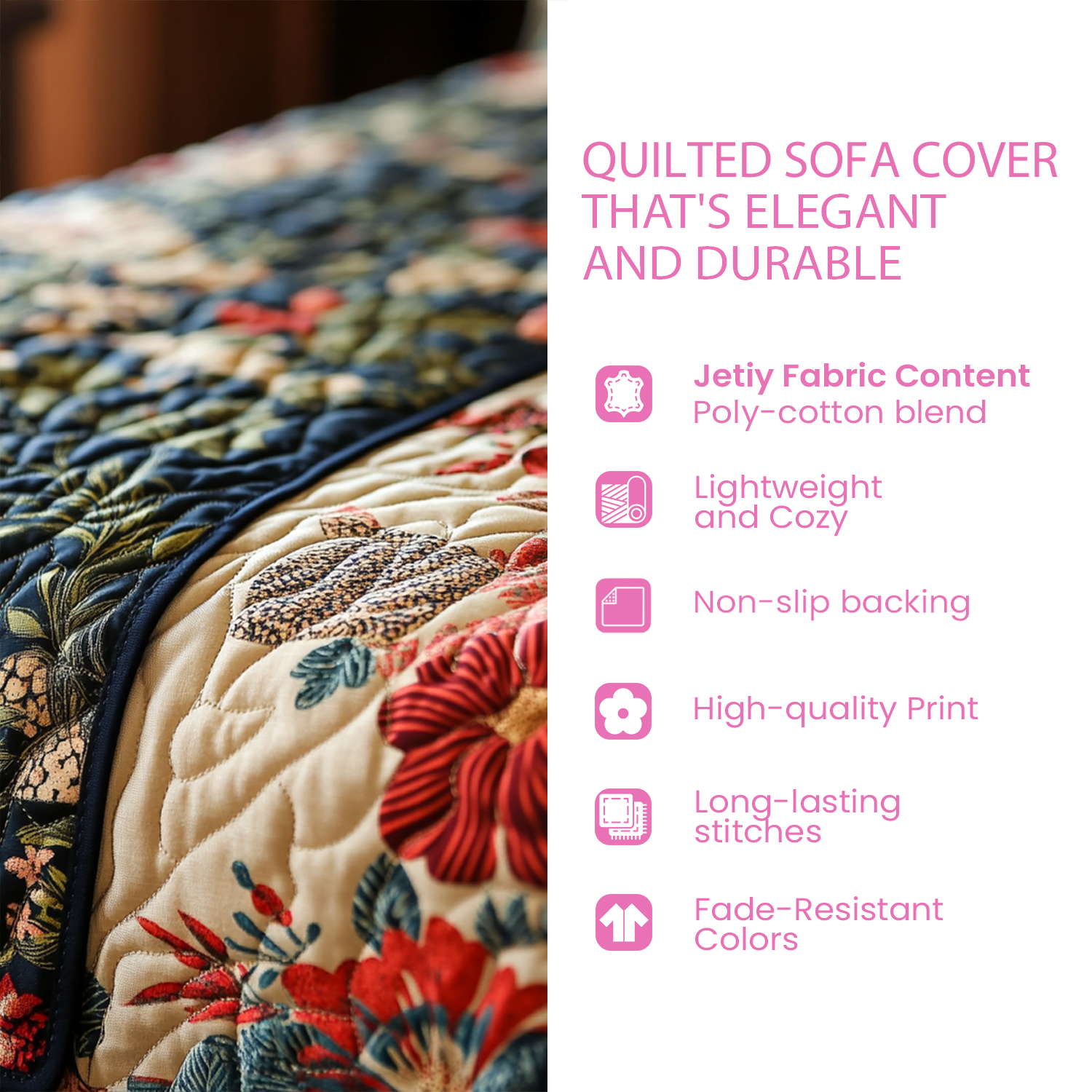 Longhorn Quilted Sofa Cover NCU0QN073