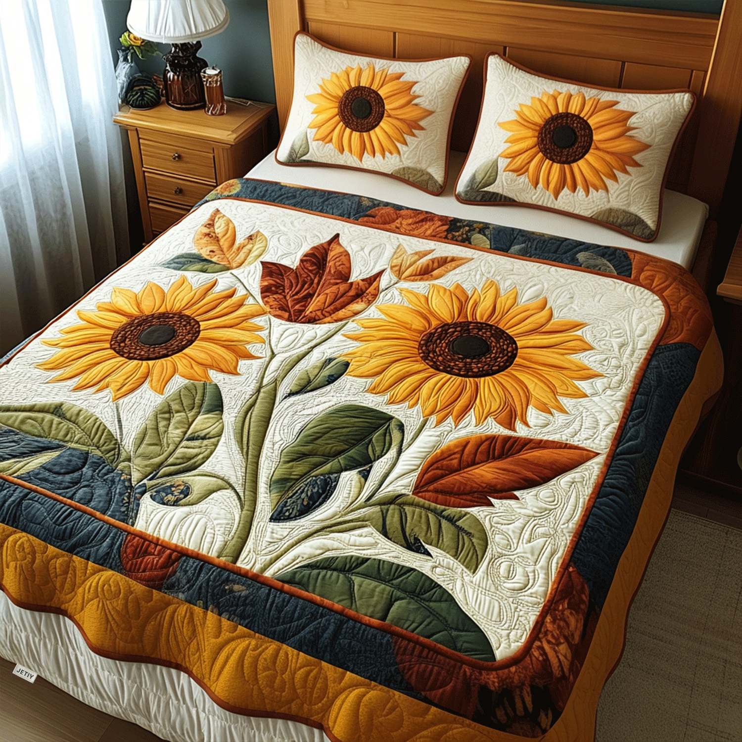 Sunlit Fields 3-Piece Quilted Bedding Set