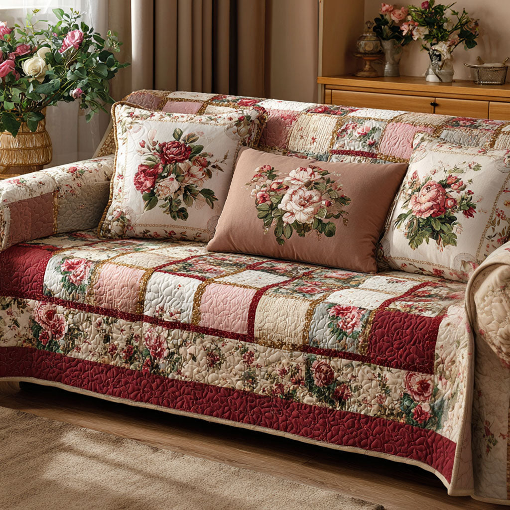 Warm Home Quilted Sofa Cover