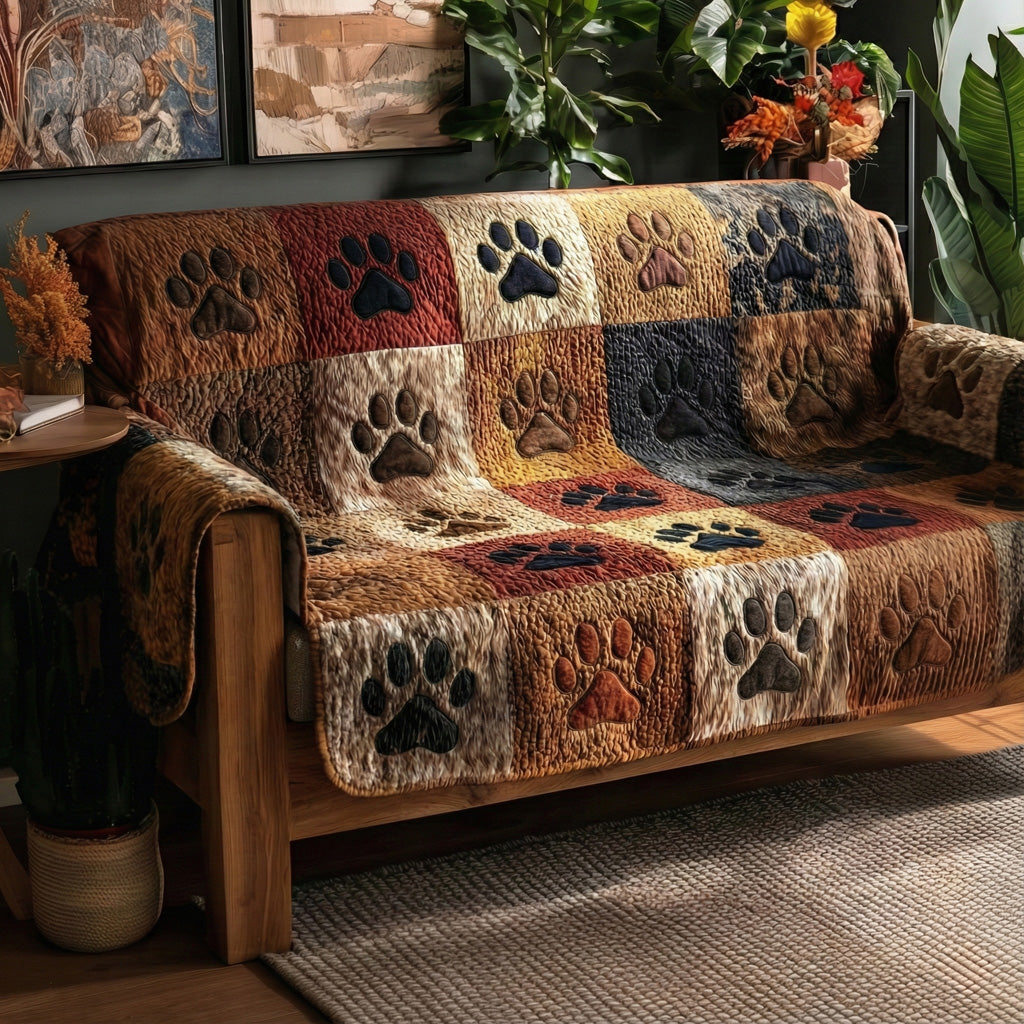 Warm Paws Quilted Sofa Cover