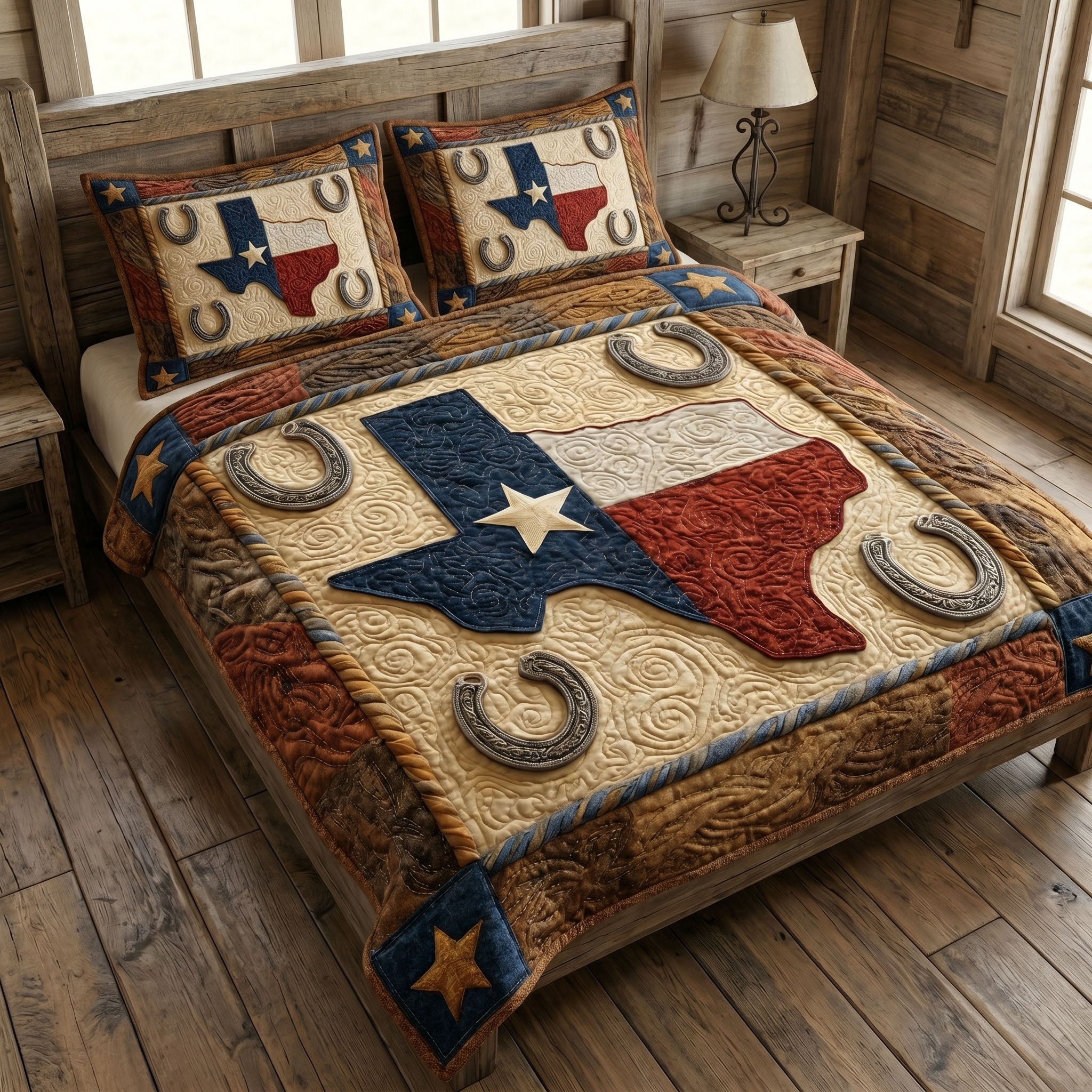 Western Banner 3-Piece Quilted Bedding Set 
