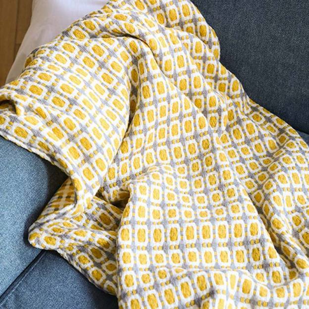 Knitted Sofa Blanket Couch Blanket With Tassels