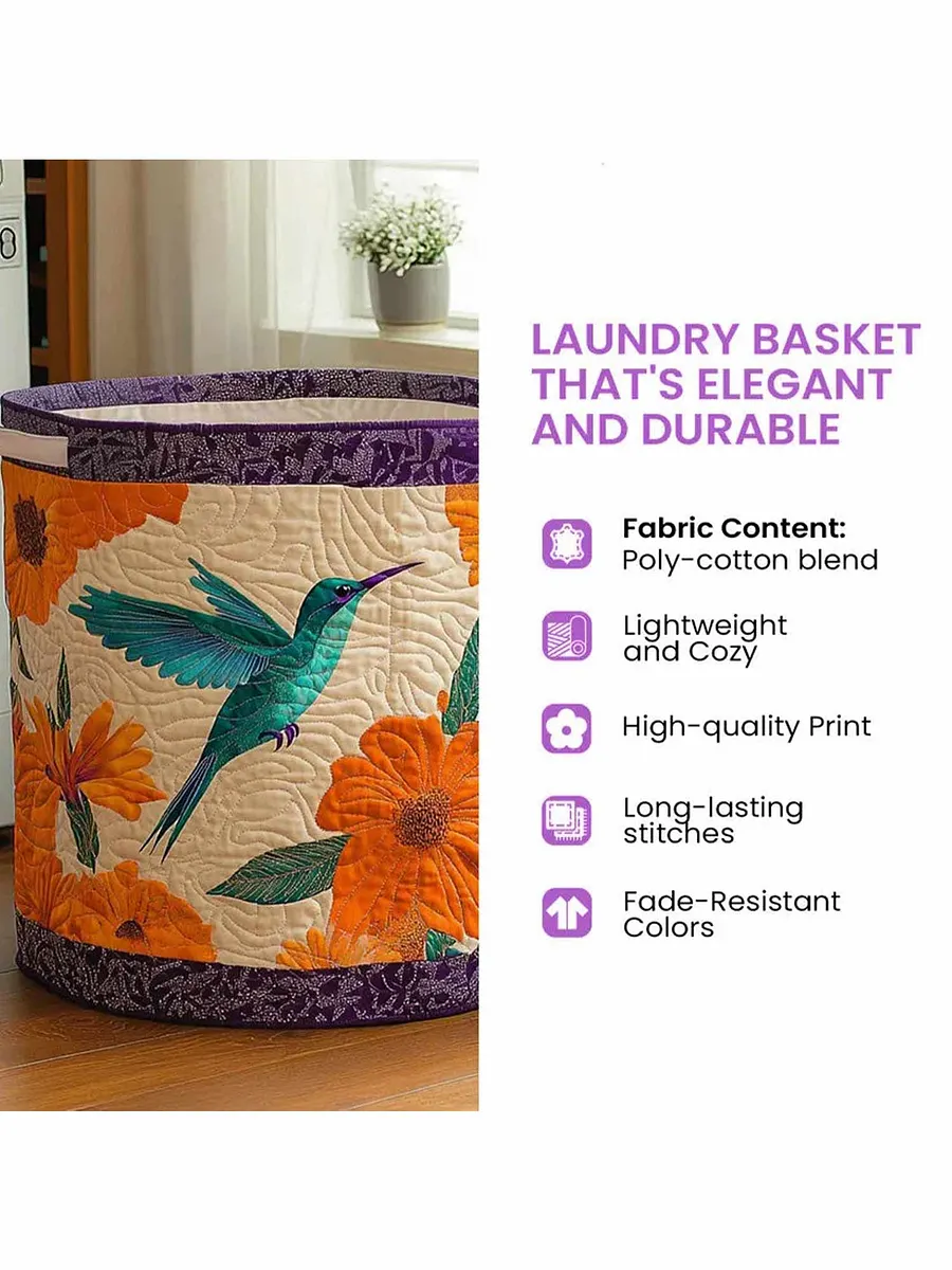 Cactus Quilted Laundry Basket