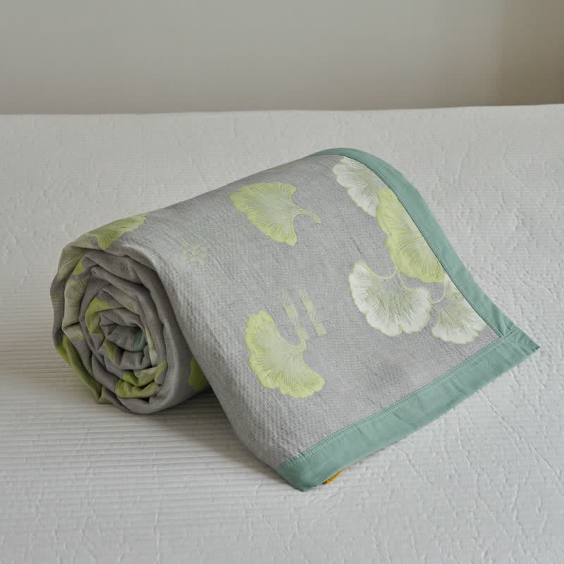 Fresh Style Ginkgo Leaf Pure Cotton Quilt