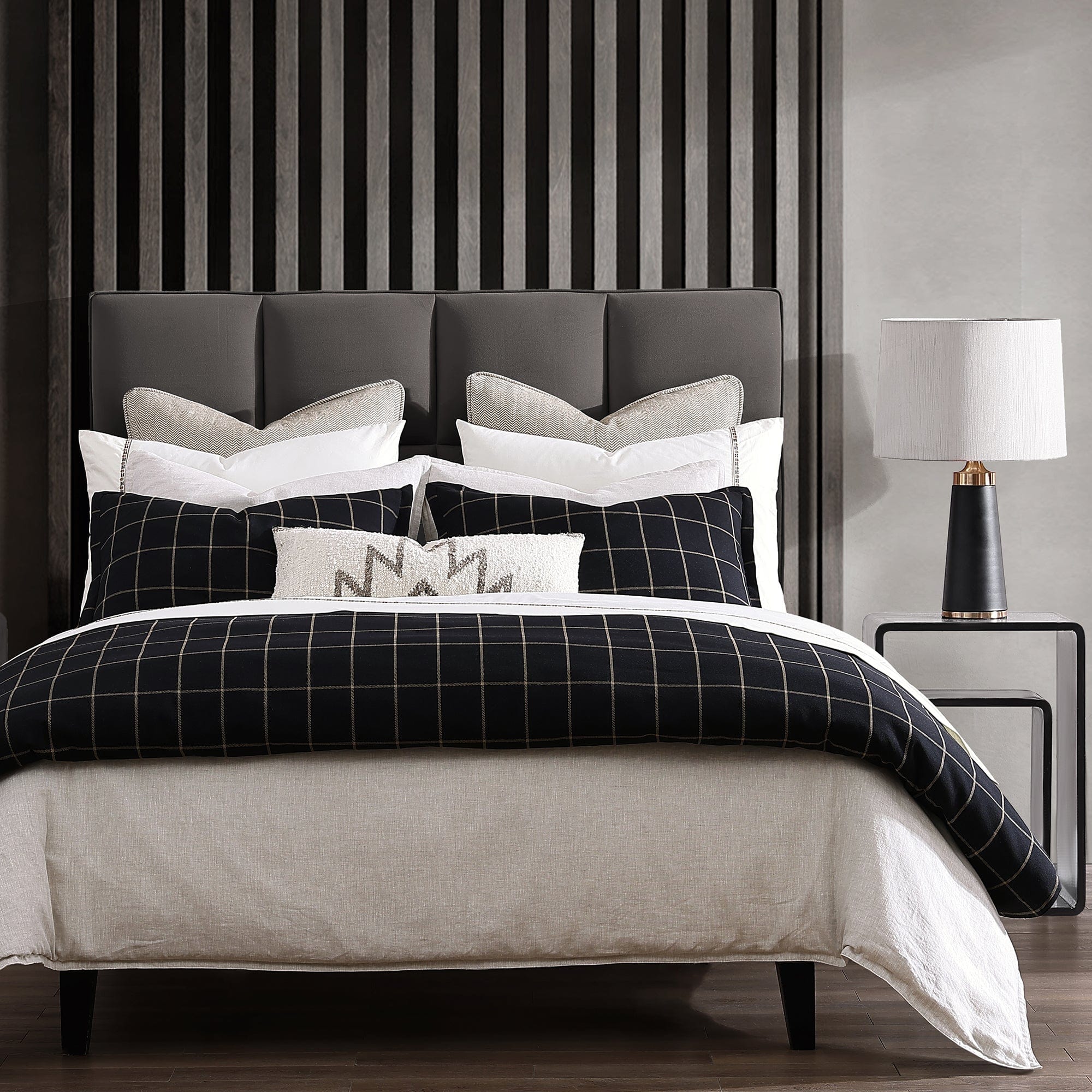 Windowpane Plaid Bedding Set