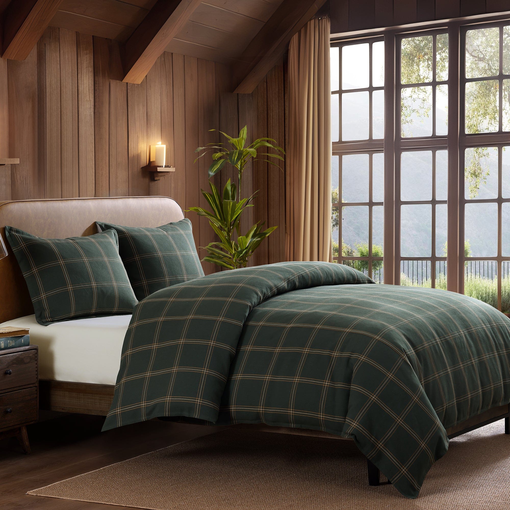 Windowpane Plaid Bedding Set