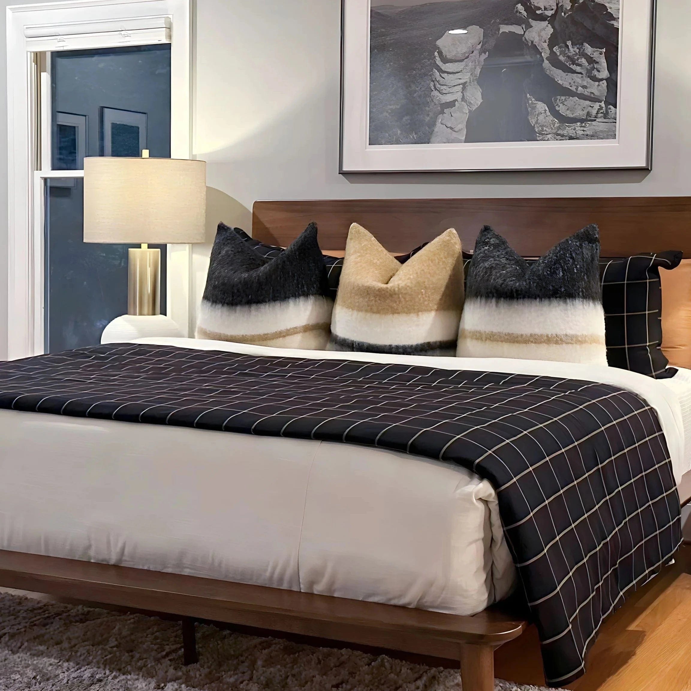 Windowpane Plaid Bedding Set