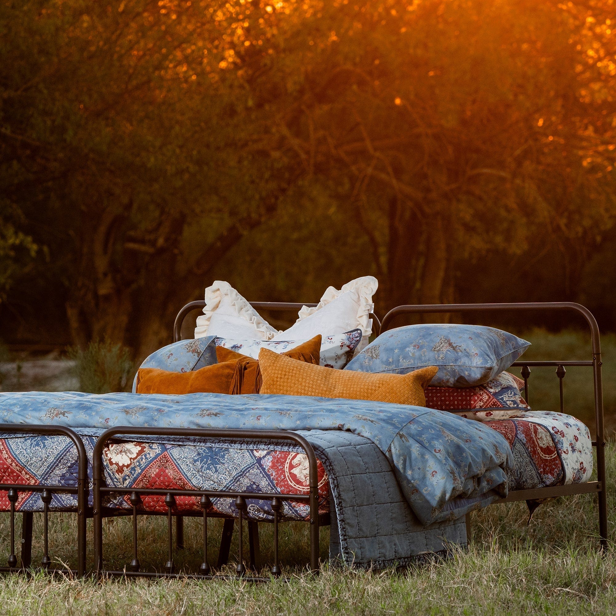 Lee Western Washed Denim Bedding Set
