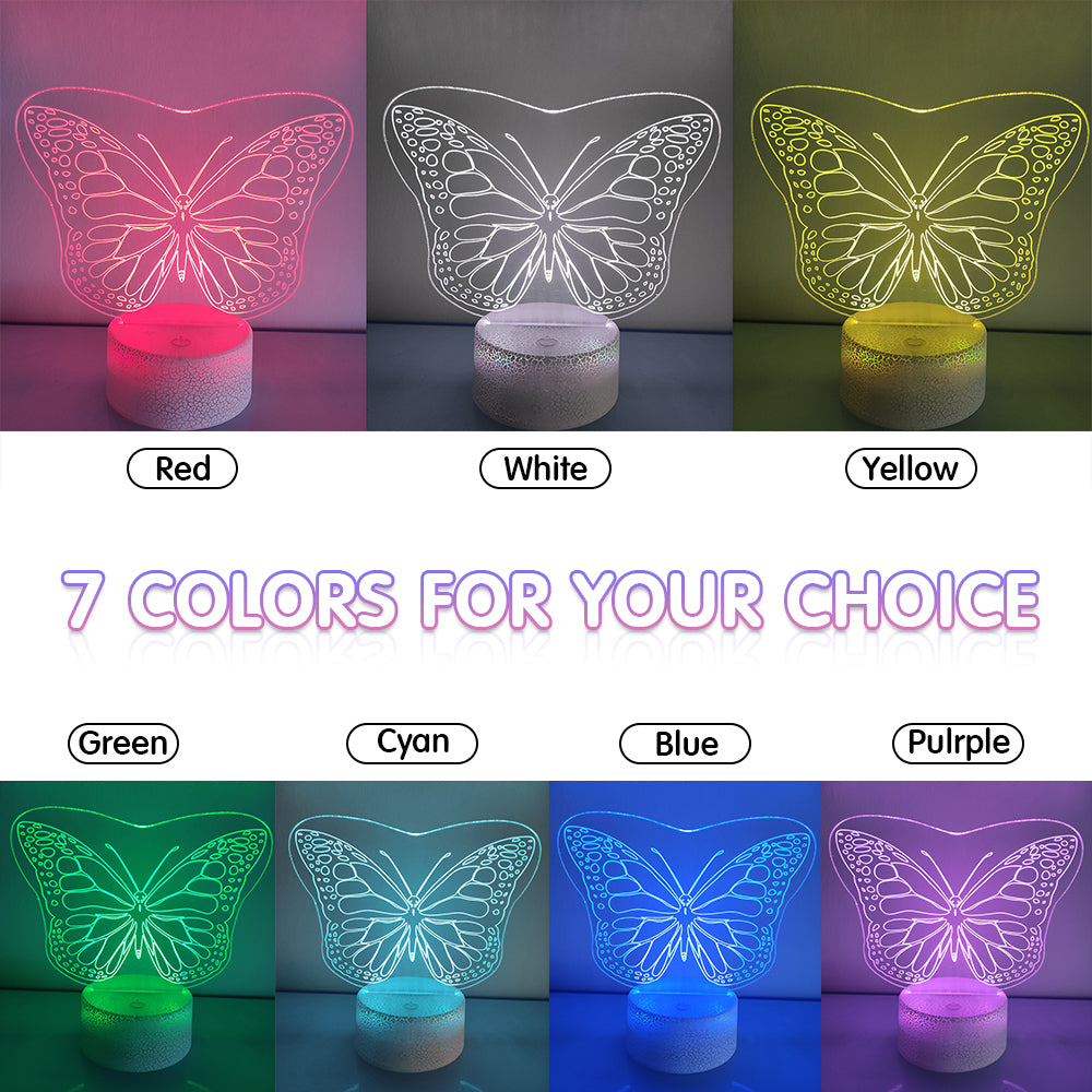 Butterfly - 3D Illusion Night Light - 7 Colors