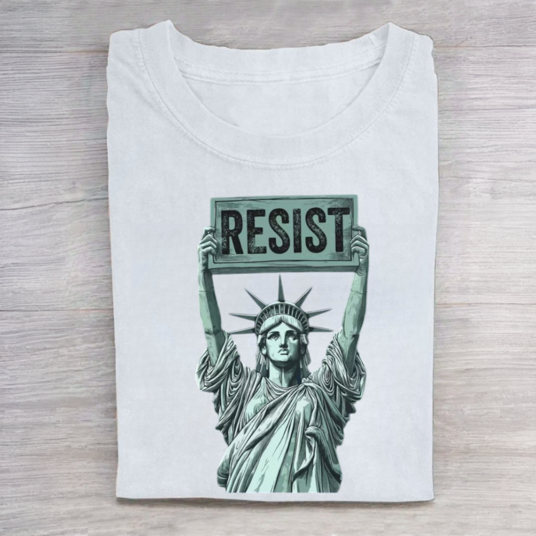 Statue of Liberty holding Resist Tshirt