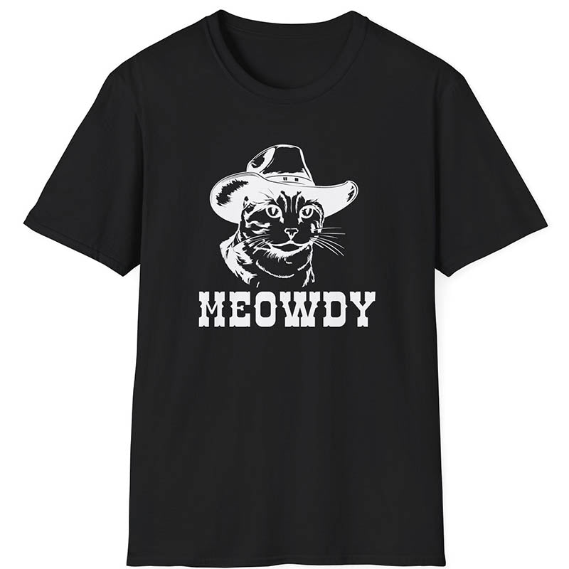 Funny Cat Meowdy Partner T-Shirt-lovefitte