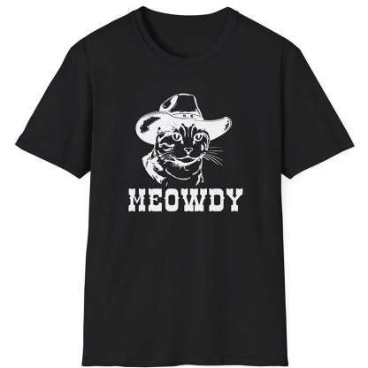 Funny Cat Meowdy Partner T-Shirt-lovefitte