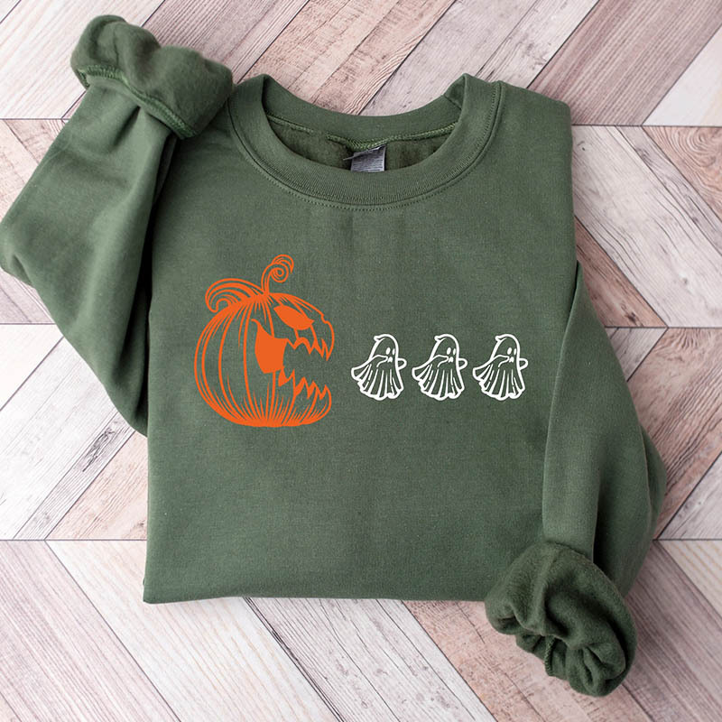 Halloween Pumpkin Ghost Sweatshirt