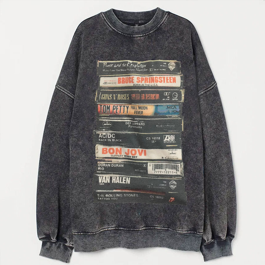 Vintage Rock Cassettes Sweatshirt-lovefitte