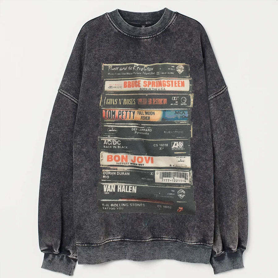 Vintage Rock Cassettes Sweatshirt-lovefitte