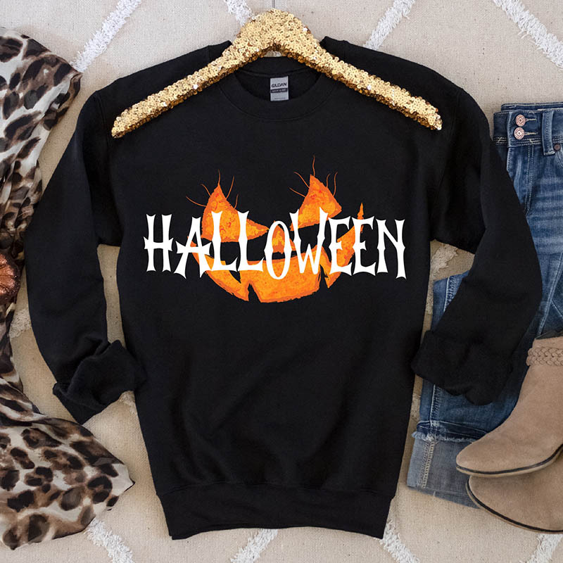 Halloween Pumpkin Face Sweatshirt