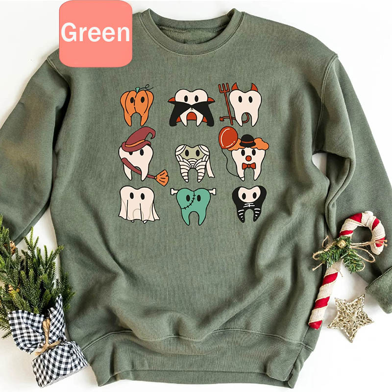 Funny Halloween Trick or Teeth Sweatshirt