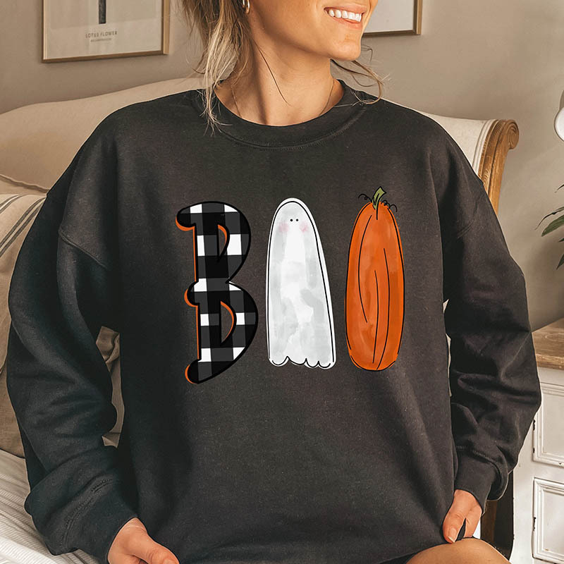 BOO Halloween Crewneck Sweatshirt
