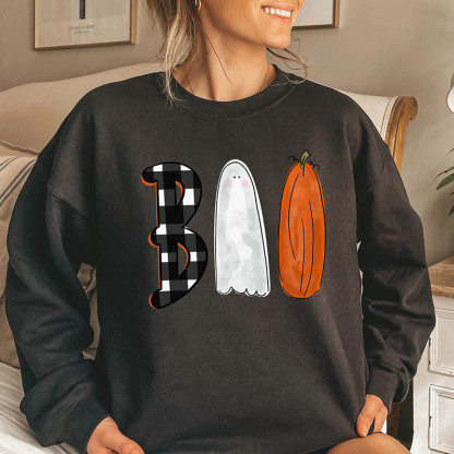 BOO Halloween Crewneck Sweatshirt