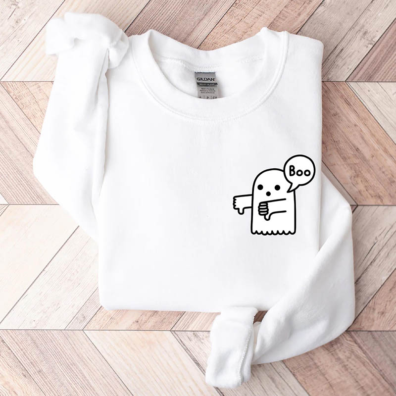 Boo Ghost Halloween Sweatshirt