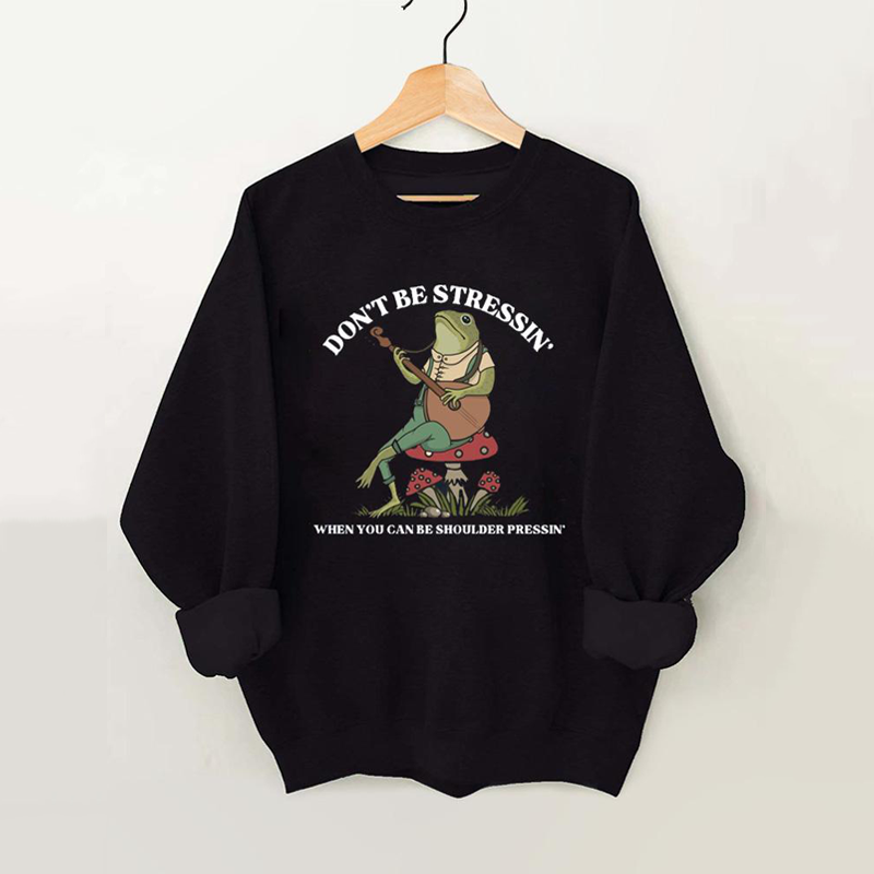 Don't Be Stressin' Vintage Gym Sweatshirt-lovefitte