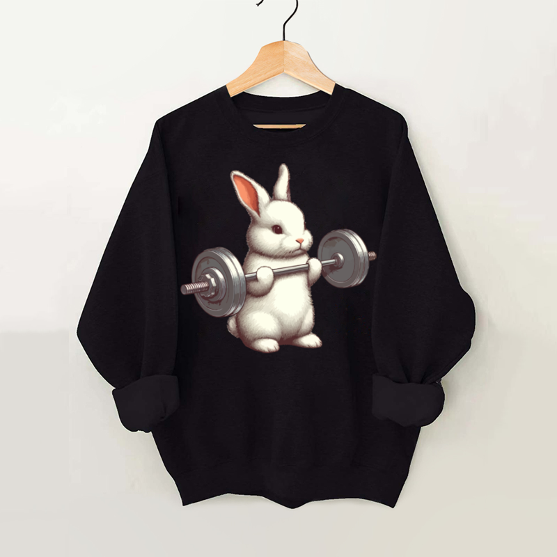 Weightlifting Rabbit Gym Sweatshirt-lovefitte