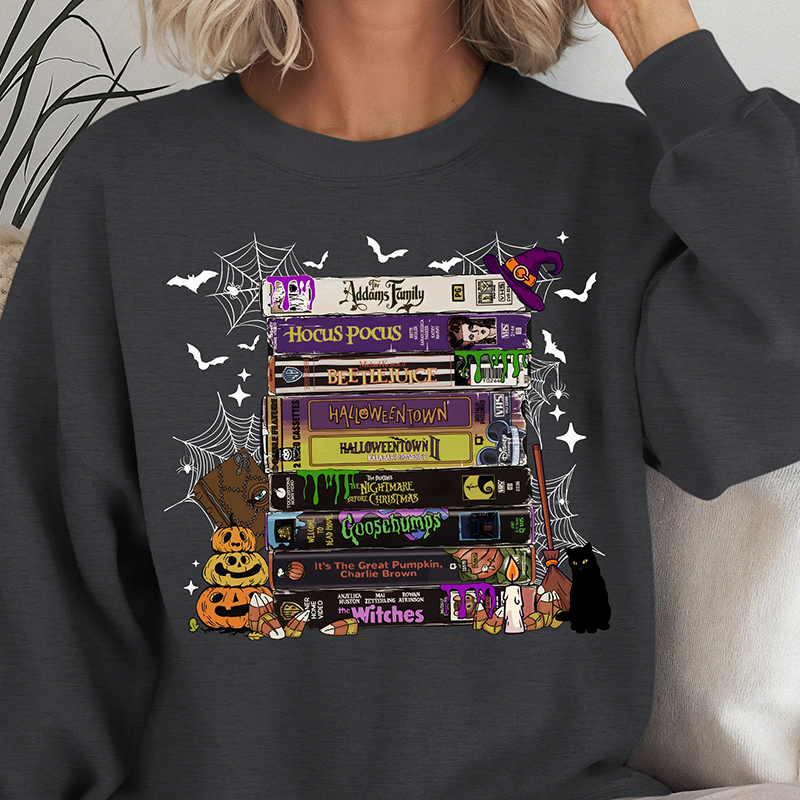 Vintage Halloween VHS Movies Sweatshirt