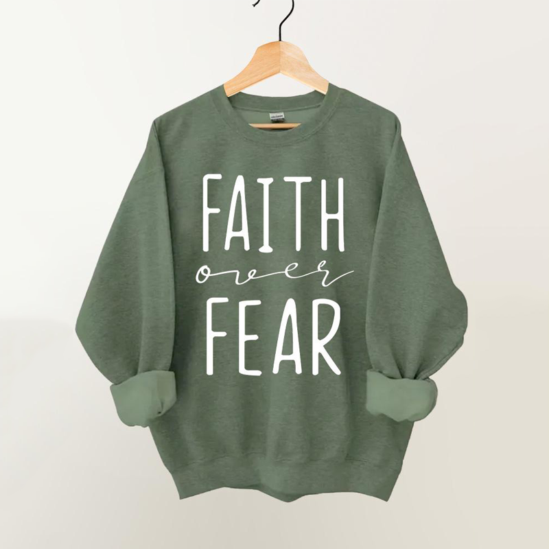 Faith Over Fear Vintage Gym Sweatshirt-lovefitte