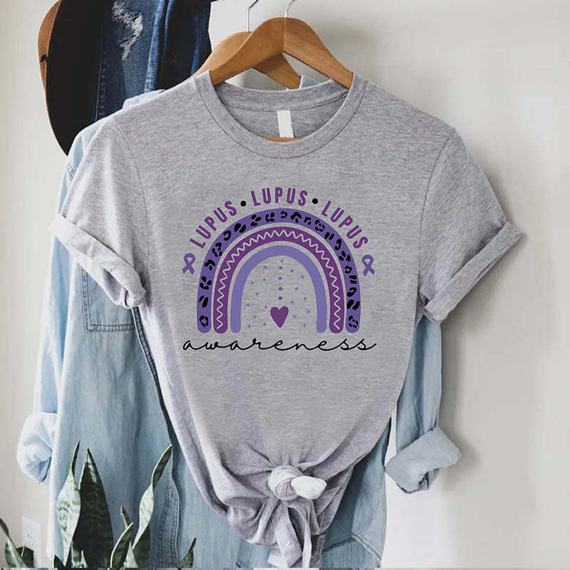 Lupus Awareness Rainbow T-Shirt-lovefitte