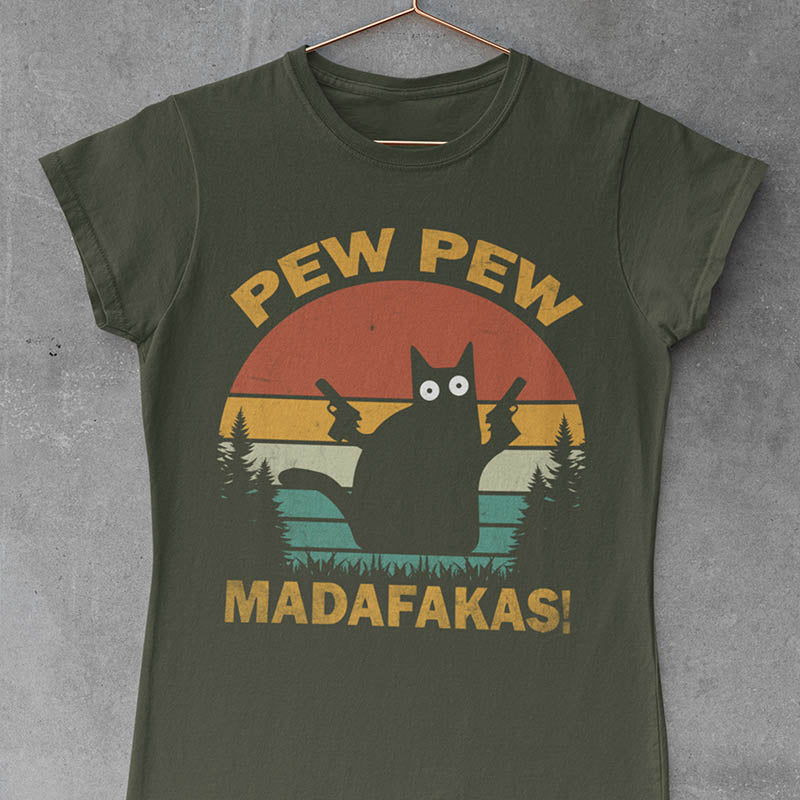 Funny Crazy Cat T-Shirt-lovefitte