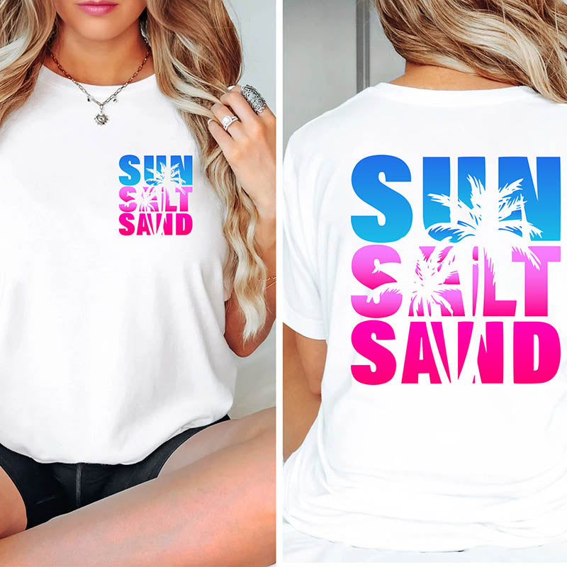 Sun Sand Salt Beach T-Shirt-lovefitte