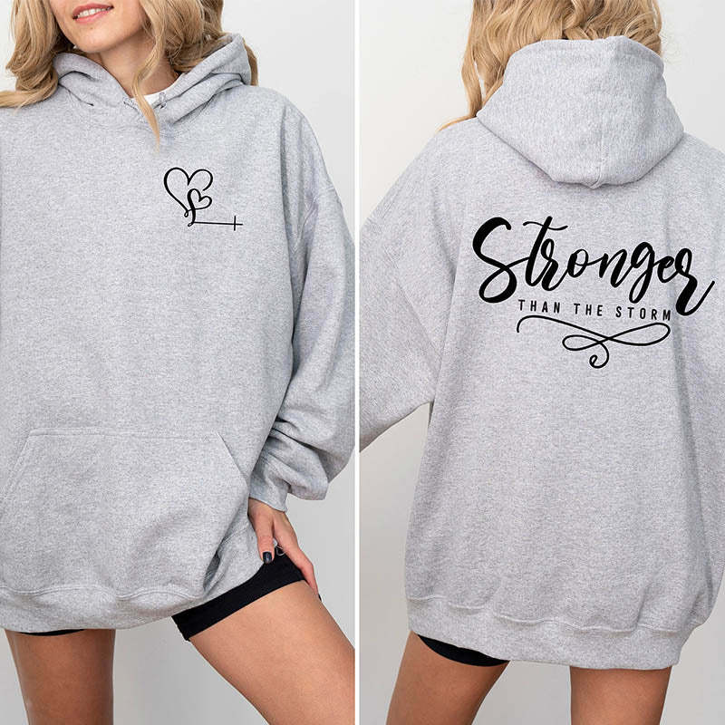 You Are Stronger Than the Storm Hoodie-lovefitte