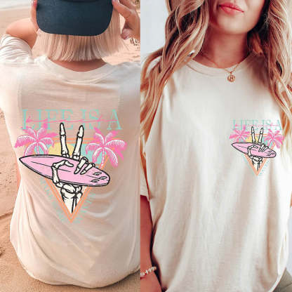 Life is a Beach Make Some Waves T-Shirt-lovefitte