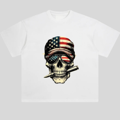American Badass Skull Sunglasses Tshirt