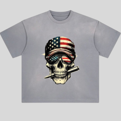 American Badass Skull Sunglasses Tshirt
