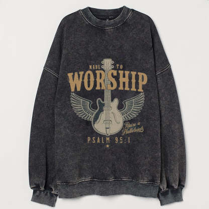 Psalm 95 Faith Vintage Sweatshirt-lovefitte