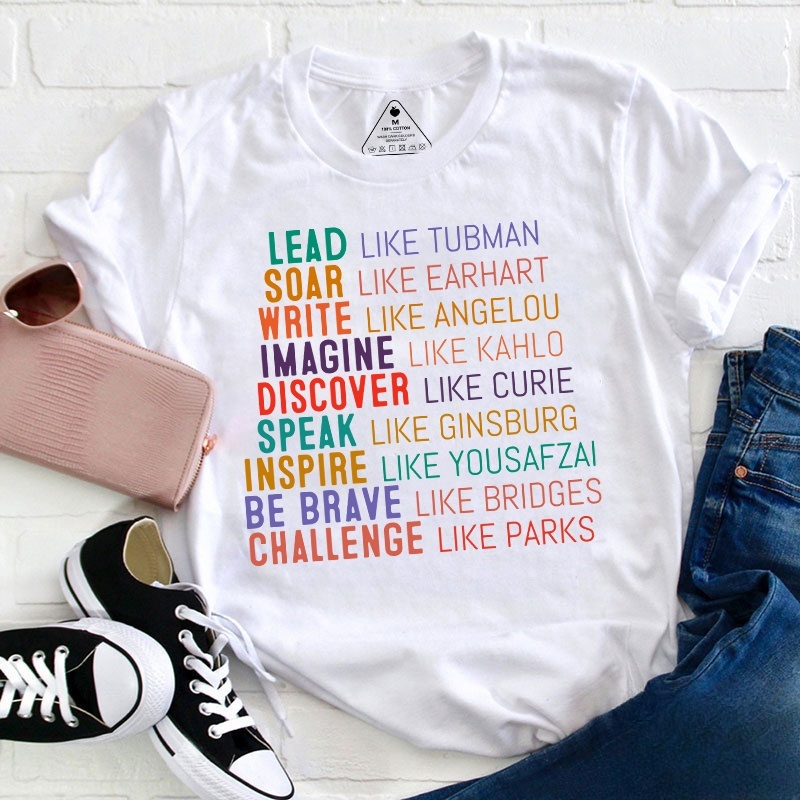 Lead Like Tubman Empowered Women Teacher T-Shirt