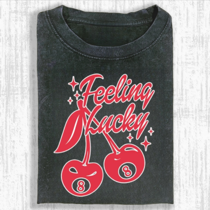 Lucky You Cherry 8 Ball Tshirt
