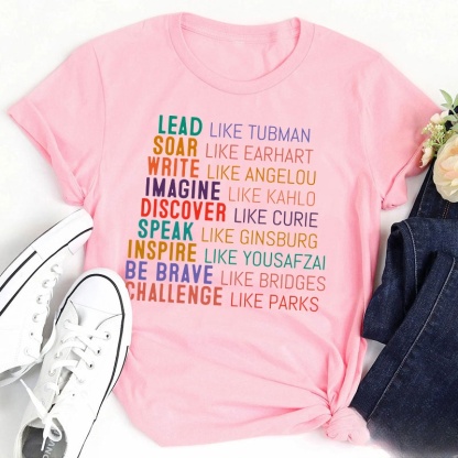 Lead Like Tubman Empowered Women Teacher T-Shirt
