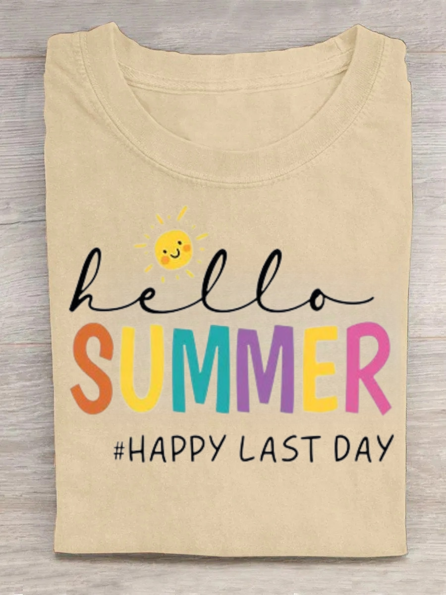 Hello Summer Happy Last Day Tshirt