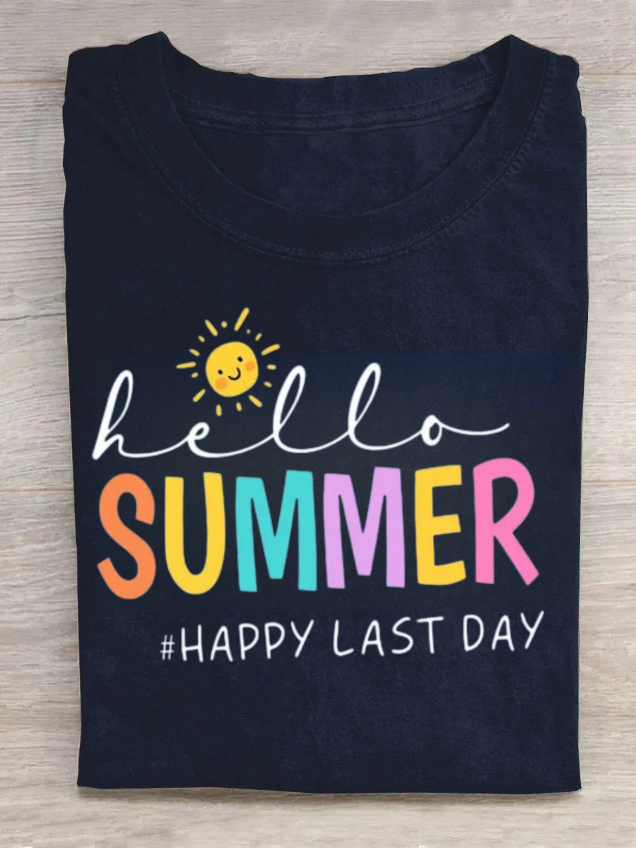 Hello Summer Happy Last Day Tshirt
