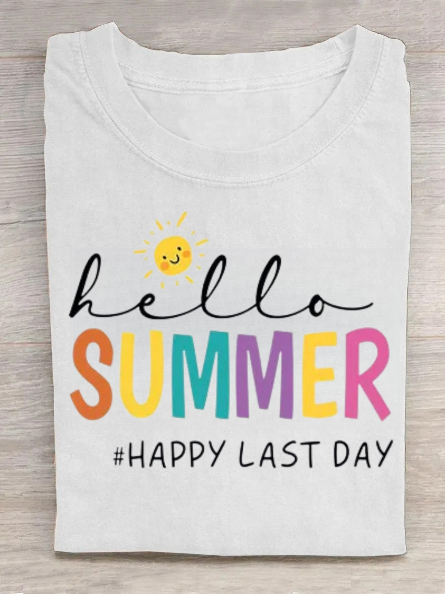 Hello Summer Happy Last Day Tshirt