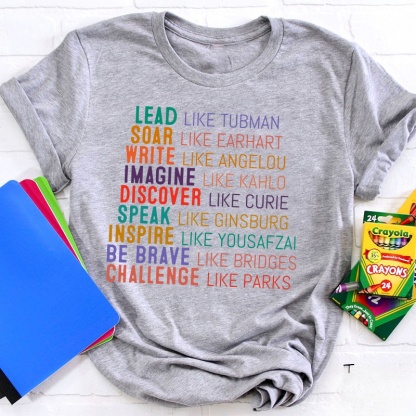 Lead Like Tubman Empowered Women Teacher T-Shirt