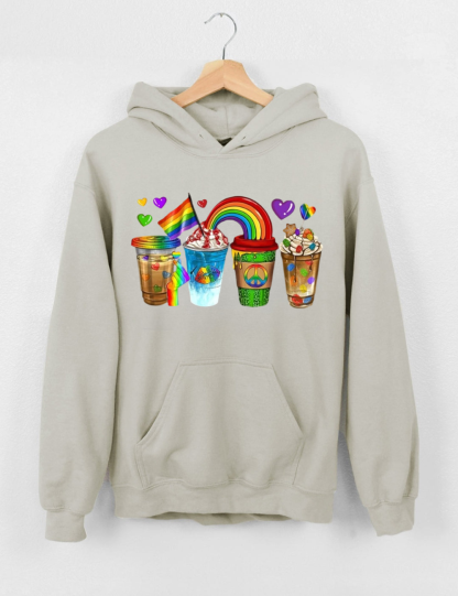 Pride Coffee Cups Sweatshirt & Hoodie